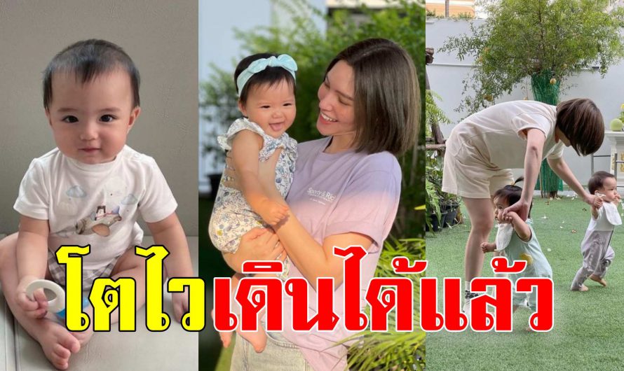 เปิดความน่ารัก โอบ-อารี ลูกแฝด จ๊ะ-จิตตาภา วัย10เดือน เดินเก่งทั้งคู่