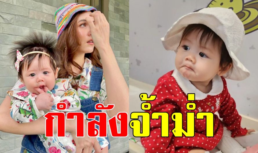 น่าหมั่นเขี้ยว “น้องเกล” ลูกแม่ชม นั่งตาแป๋วบนตราชั่ง แฟนคลับพากันเอ็นดู