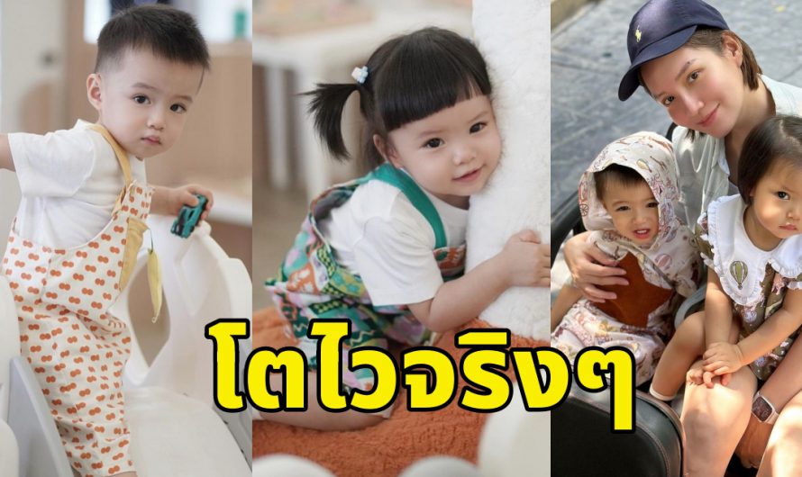 วัยกำลังเติบโต “น้องโอบ-น้องอารี” ลูกแฝด “จ๊ะ จิตตาภา” จะ2ขวบแล้ว น่ารักไม่เบา